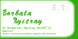 borbala nyitray business card